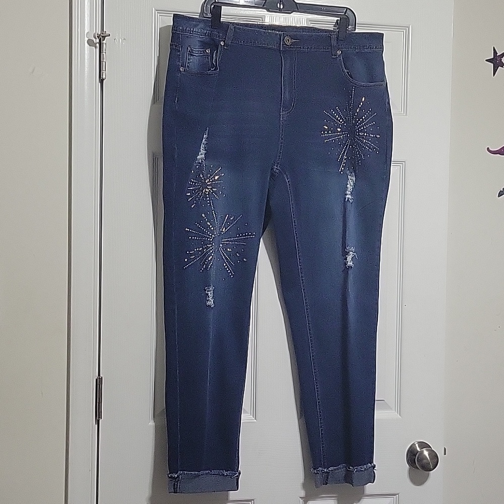 Ashley Stewart Firework design Jeans